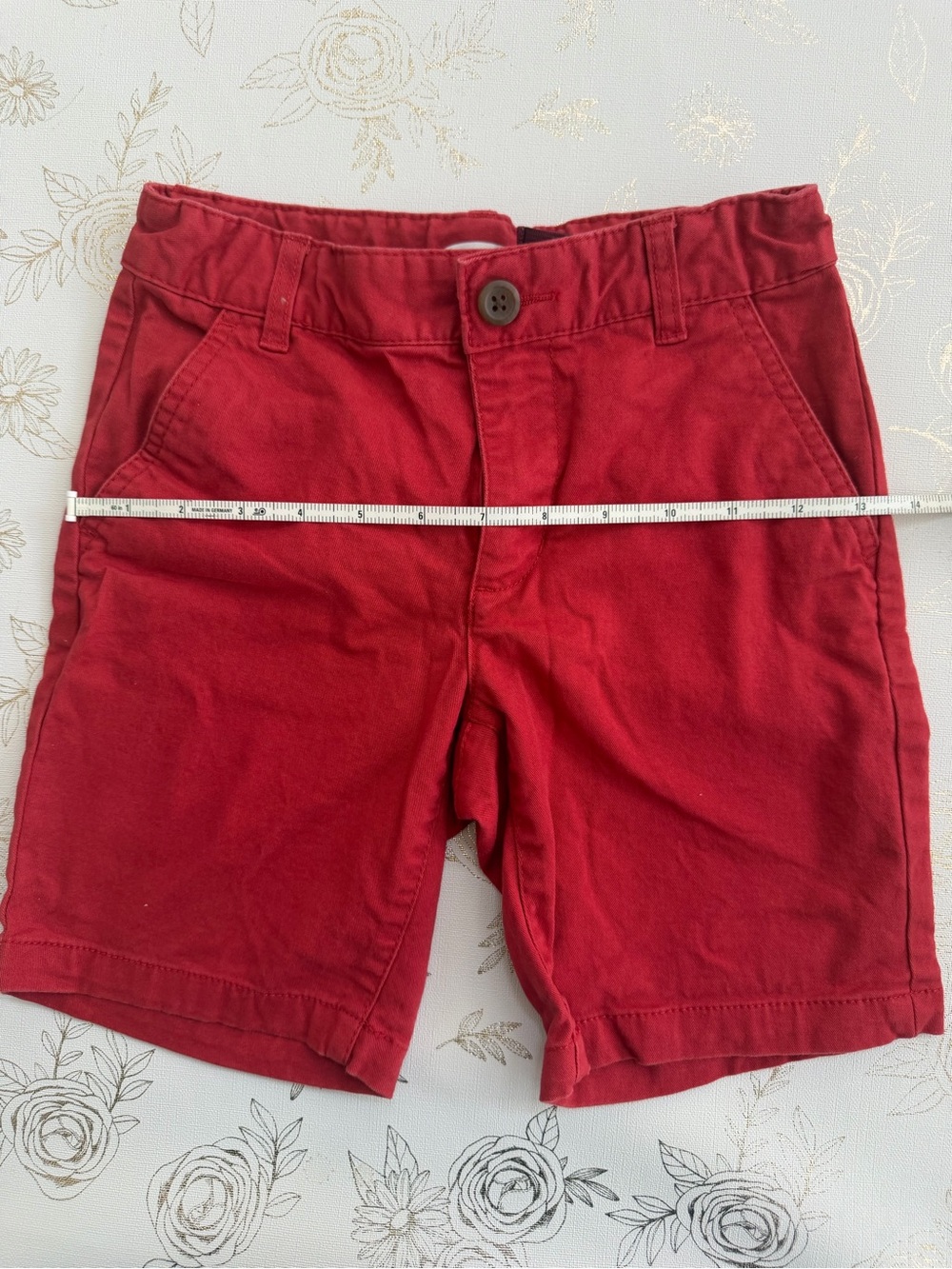Old Navy Boys Size 7 Red Stretch Chino Uniform Shorts Adjustable Waist
